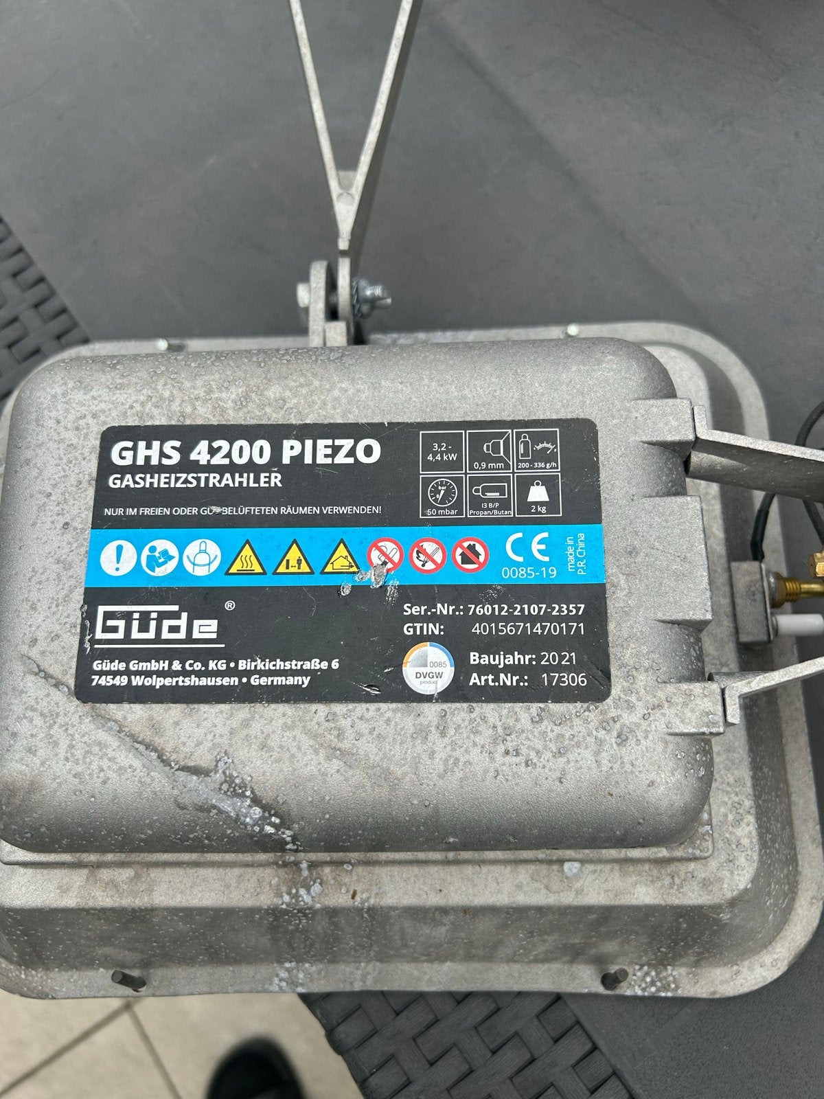 Gude GHS 4200 Piezo Gasheater - Gebruikt, Ophalen, Gebruikt, Overige typen