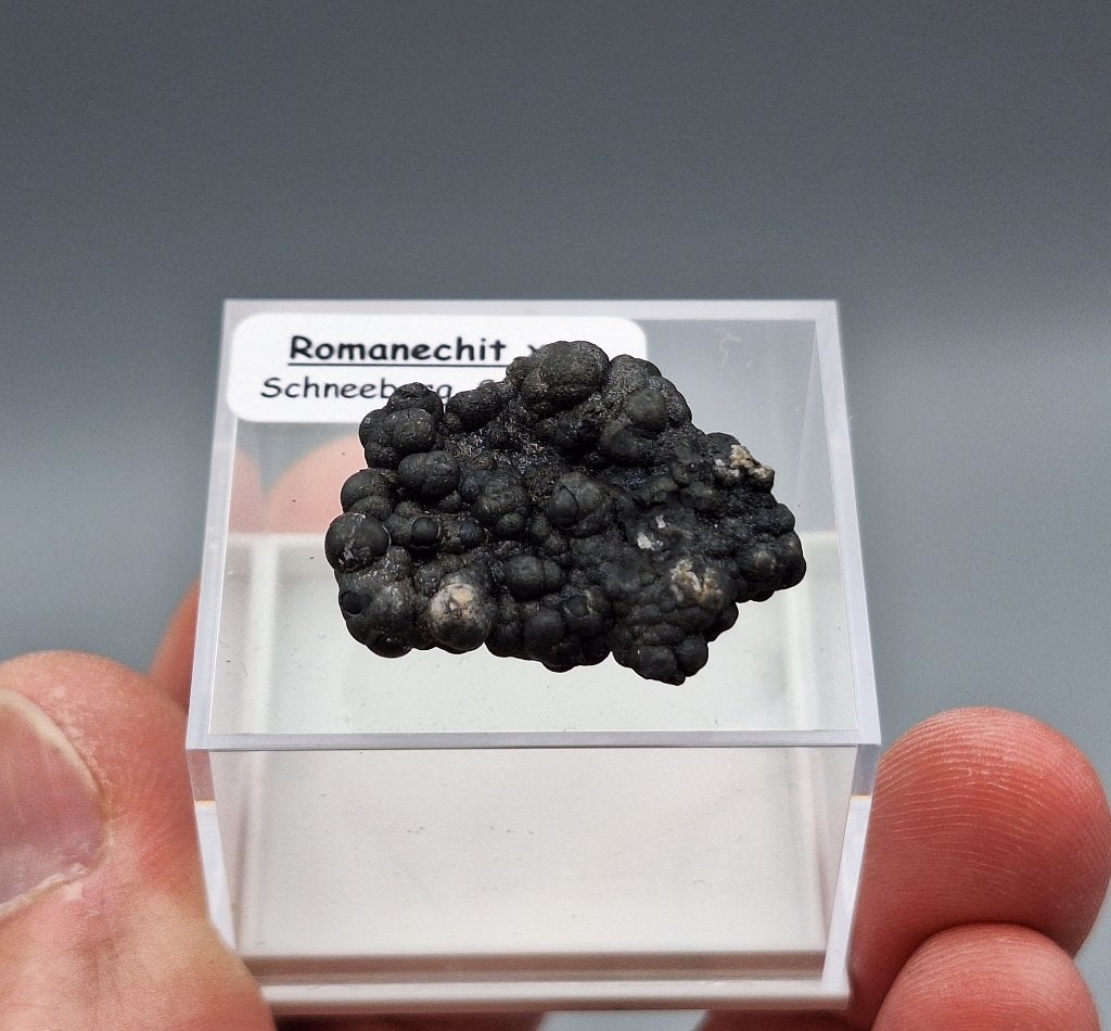 Romanechiet - Grube Adam Heber, Saksen, Duitsland, Ophalen of Verzenden, Mineraal