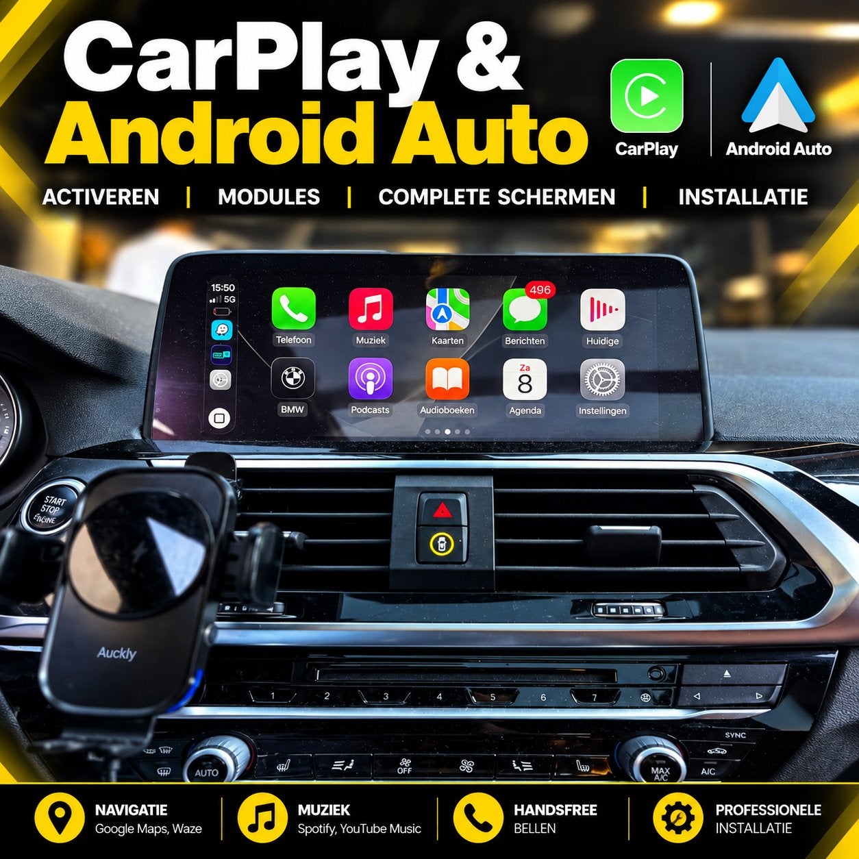 CarPlay & Android Auto Activeren | BMW VW Audi, Auto diversen, N, N, Nieuw, Navicenter
