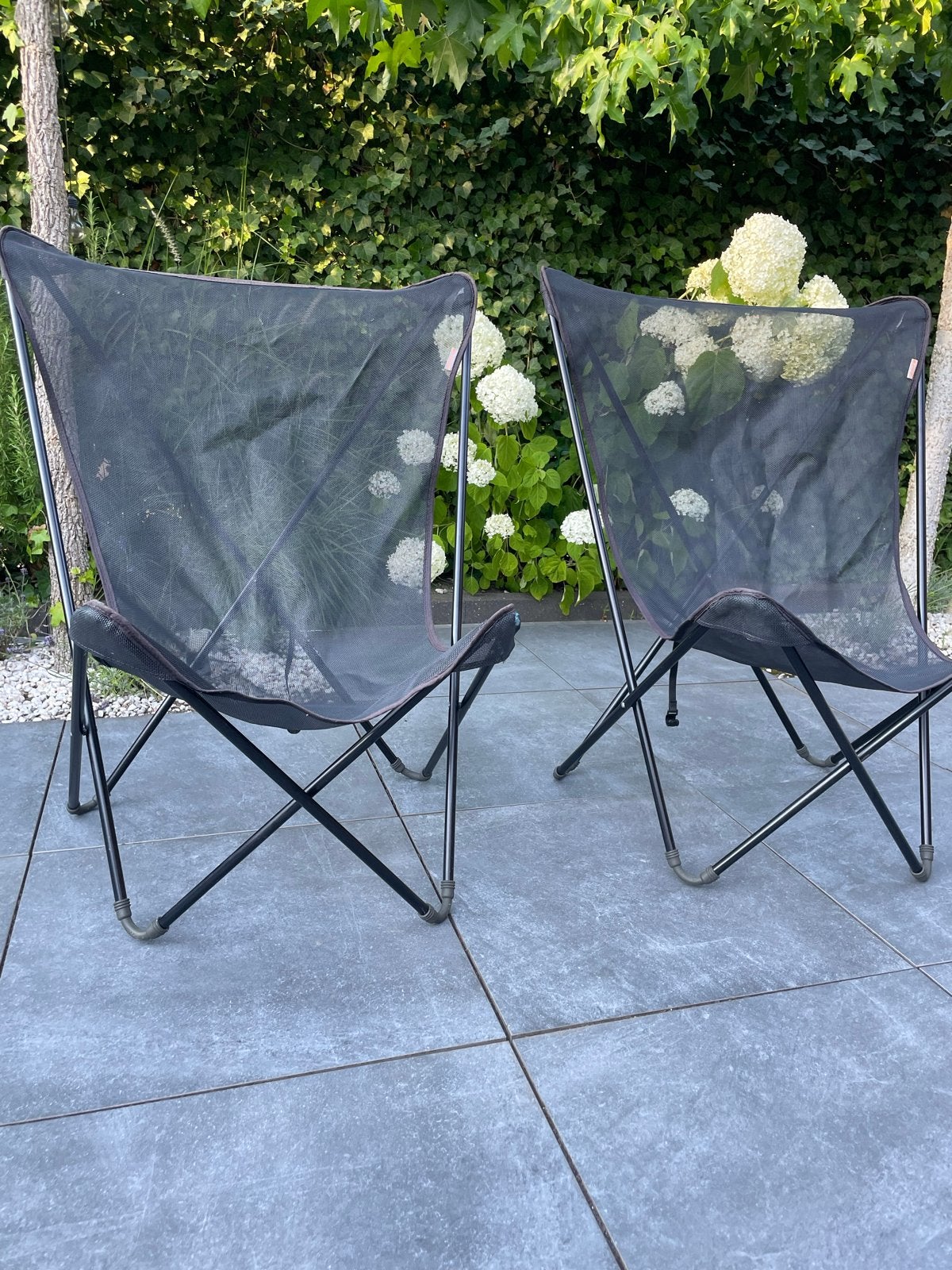 2x Lafuma Maxi Pop Up vlinderstoel Batyline - mooie staat, Ophalen, Zo goed als nieuw, Textileen, Inklapbaar