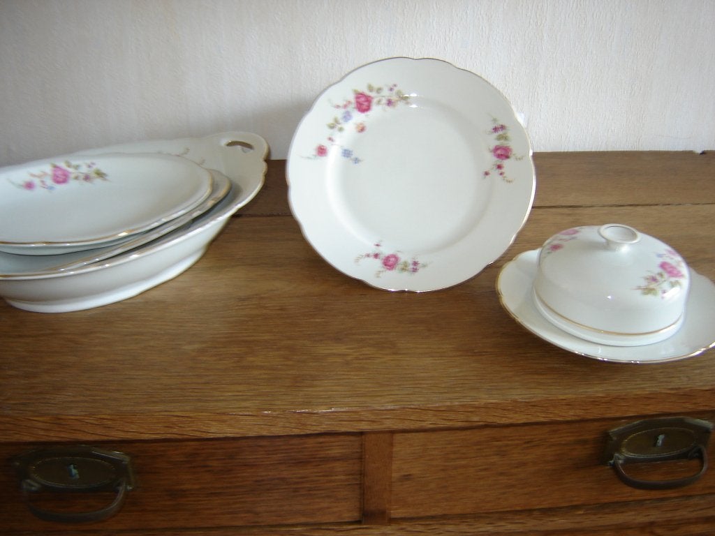 Ontbijt servies uit 1935, Vintage, Ophalen of Verzenden, Zo goed als nieuw, Porselein