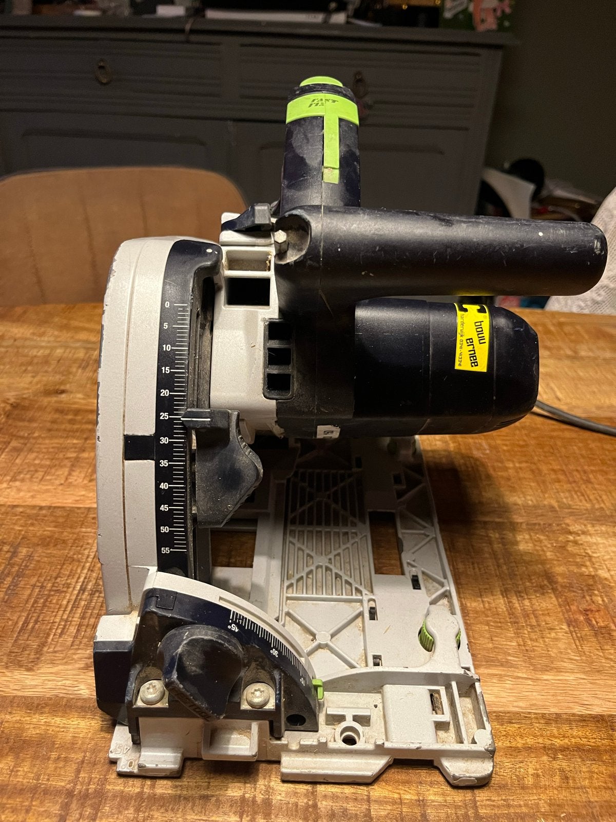 Festool TS 55 EBQ invalzaag, Invalzaag, Ophalen of Verzenden, Zo goed als nieuw, 30 tot 70 mm