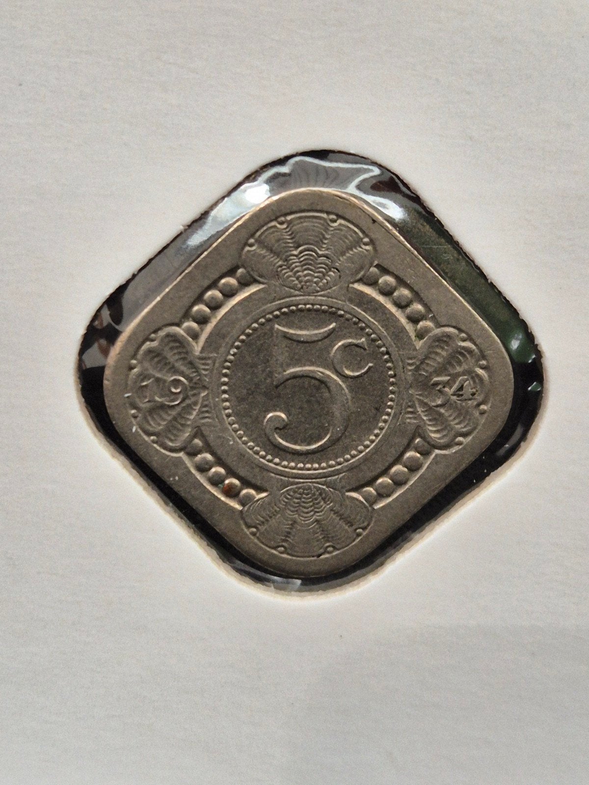 5 cent 1934, Postzegels en Munten, Verzenden, Zilver, Koningin Wilhelmina, Losse munt