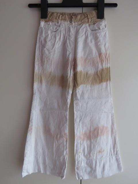 Witte broek met bruin tie and dye Mexx maat 110 55% linnen, Kinderen en Baby's, Kinderkleding | Maat 110, Meisje, Ophalen of Verzenden
