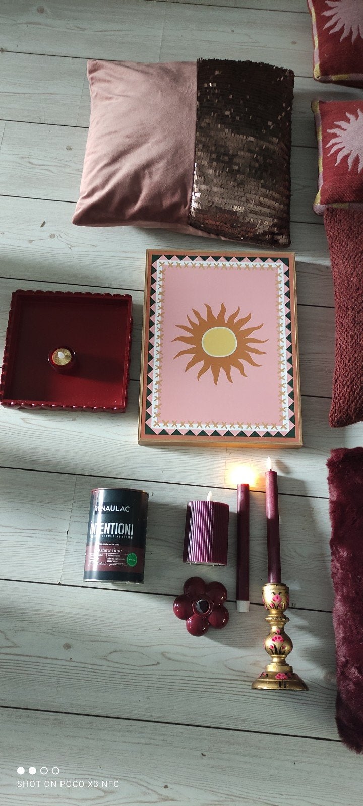 mooie Bordeaux rode accessoires!!!  plus verf en  kussens, Huis en Inrichting, Afneembare hoes, Vierkant, Ophalen of Verzenden