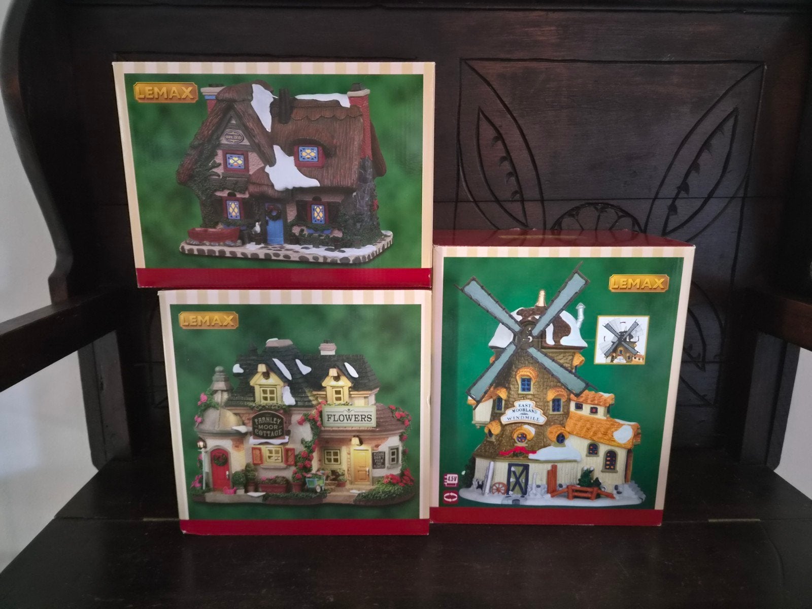 Lemax kersthuisjes, molen, cottages, Diversen, Ophalen, Zo goed als nieuw