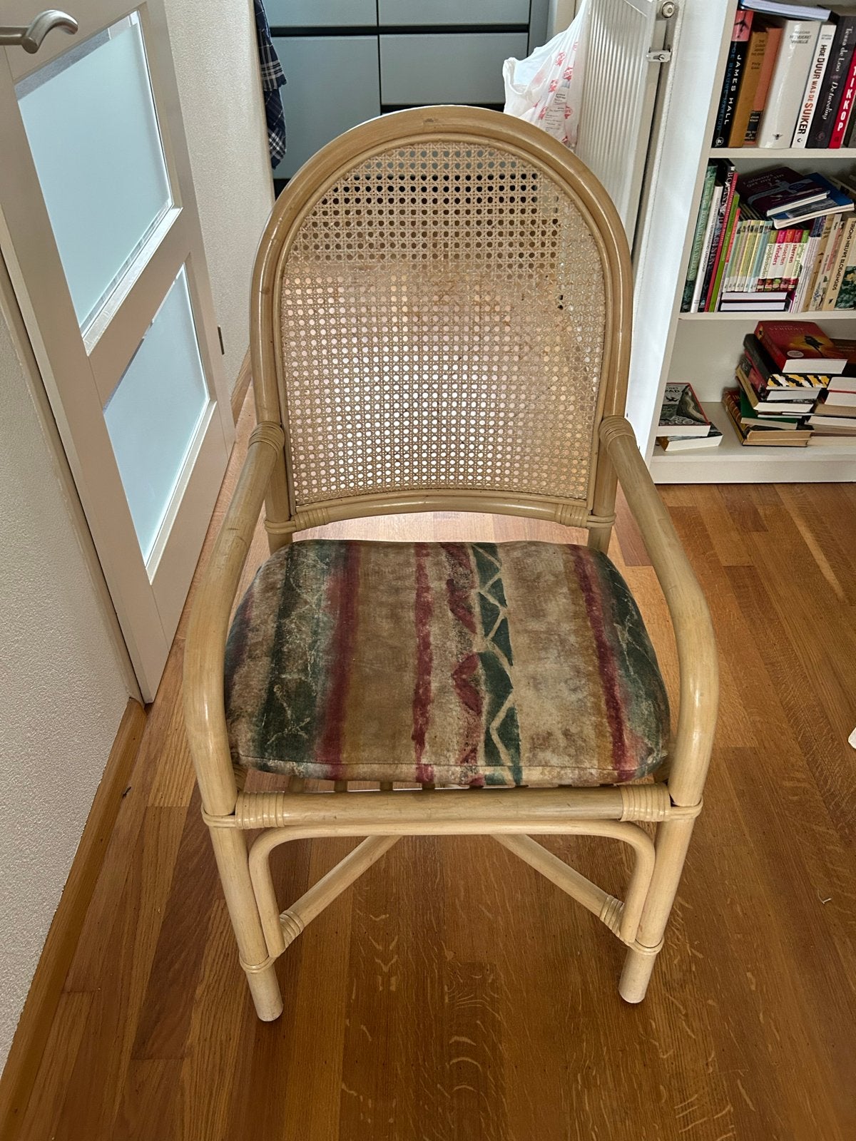 eettafel met 4 stoelen, Huis en Inrichting, Ophalen, Gebruikt, 100 tot 150 cm, Rond