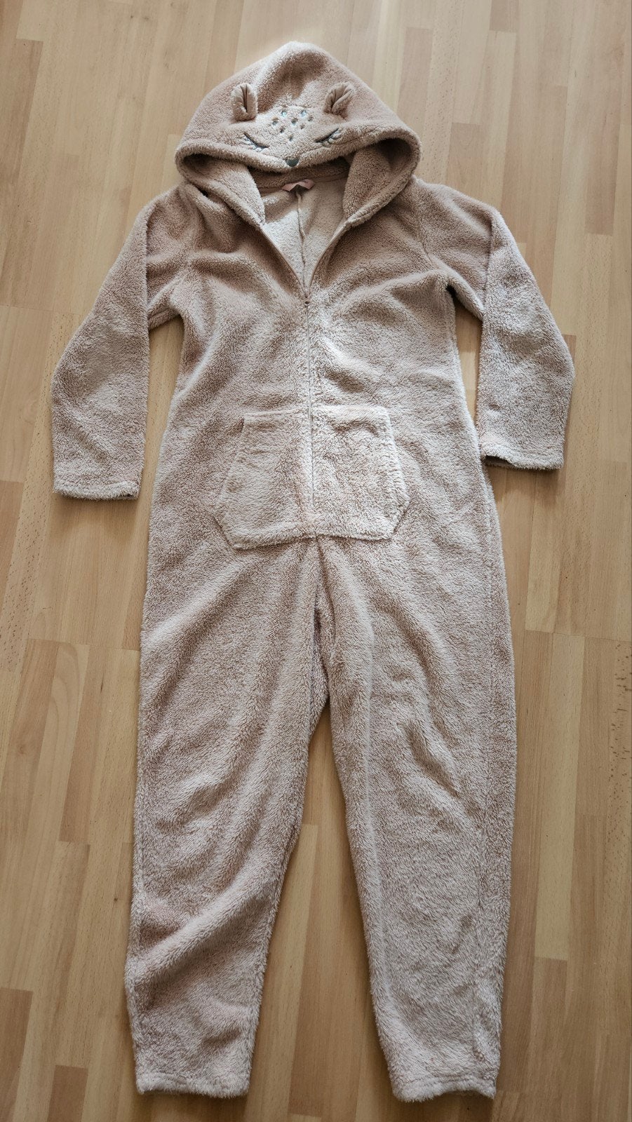 Hunkemöller Onesie Maat L - Comfortabele Huispak, Kleding | Dames, Huispakken, Beige, Maat 42/44 (L), Ophalen of Verzenden, Zo goed als nieuw
