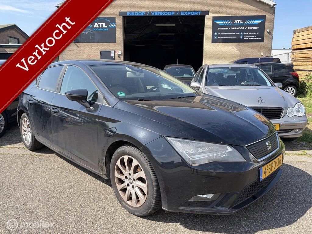 Seat Leon 1.6 TDI VOLL OPTION! LEER!, Voorwielaandrijving, Gebruikt, Parkeersensor, 4 cilinders