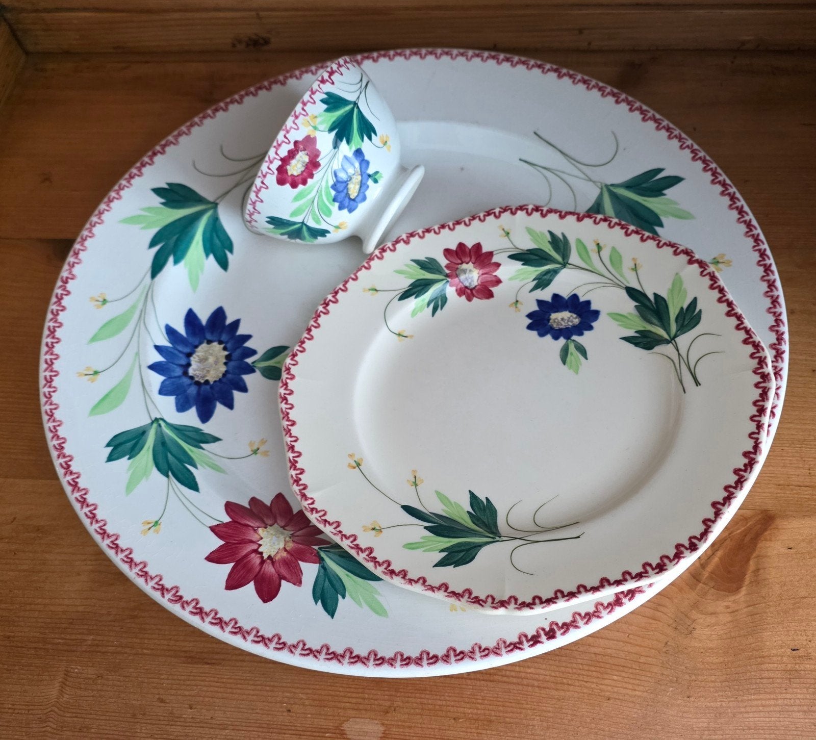 Lot Oud boerenbont P. Regout, Ophalen of Verzenden