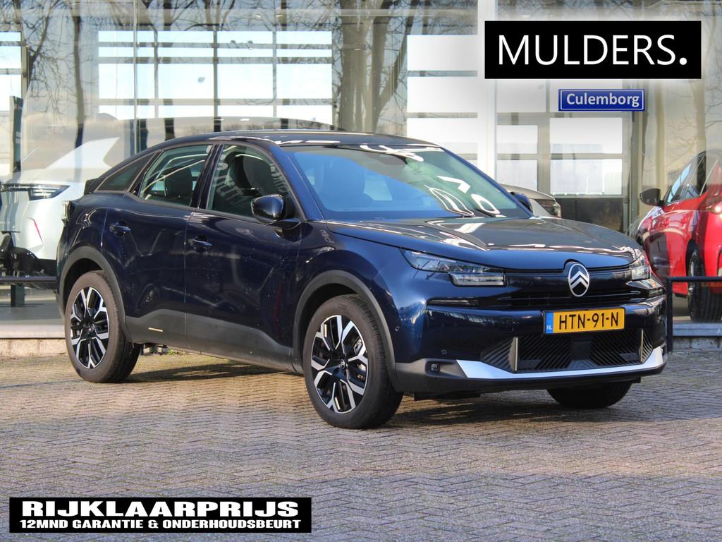 Citroen C4 HYBRID 145 BUSINESS | Automaat | Camera / Navi /, Auto's, Citroën, Gebruikt, 1199 cc, Blauw, Leder en Stof