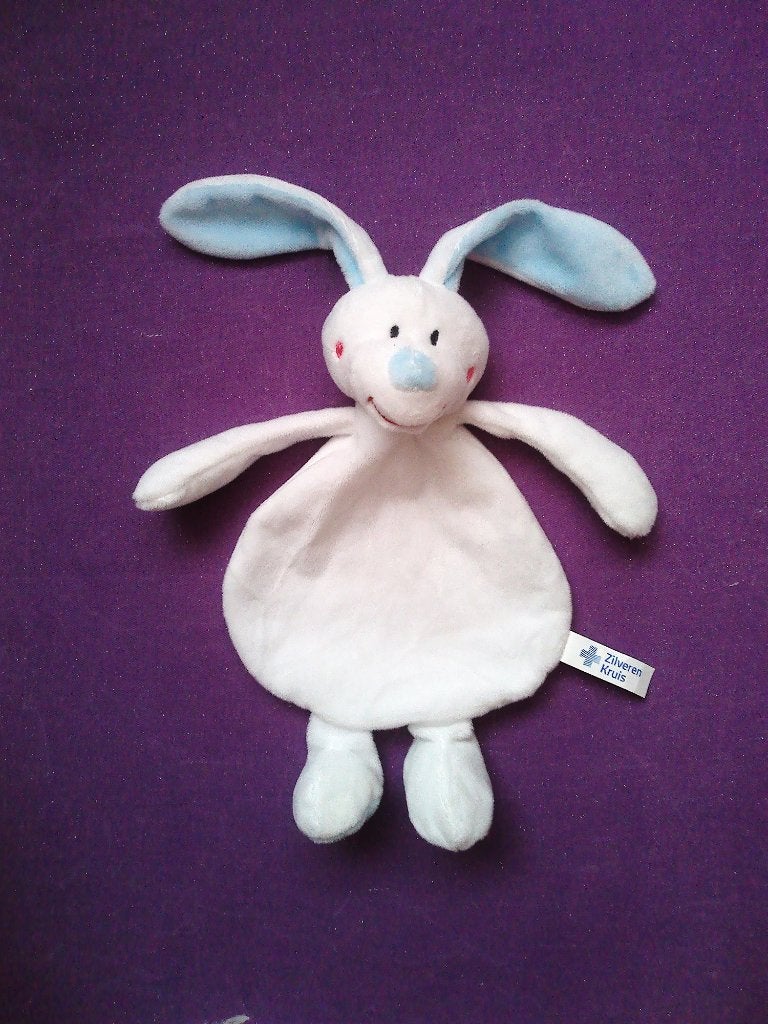 NATALIS ZILVEREN KRUIS Knuffeldoekje KONIJN **Nieuw**, Overige karakters, Ophalen of Verzenden, Met label, Middelgroot (20 tot 80 cm)