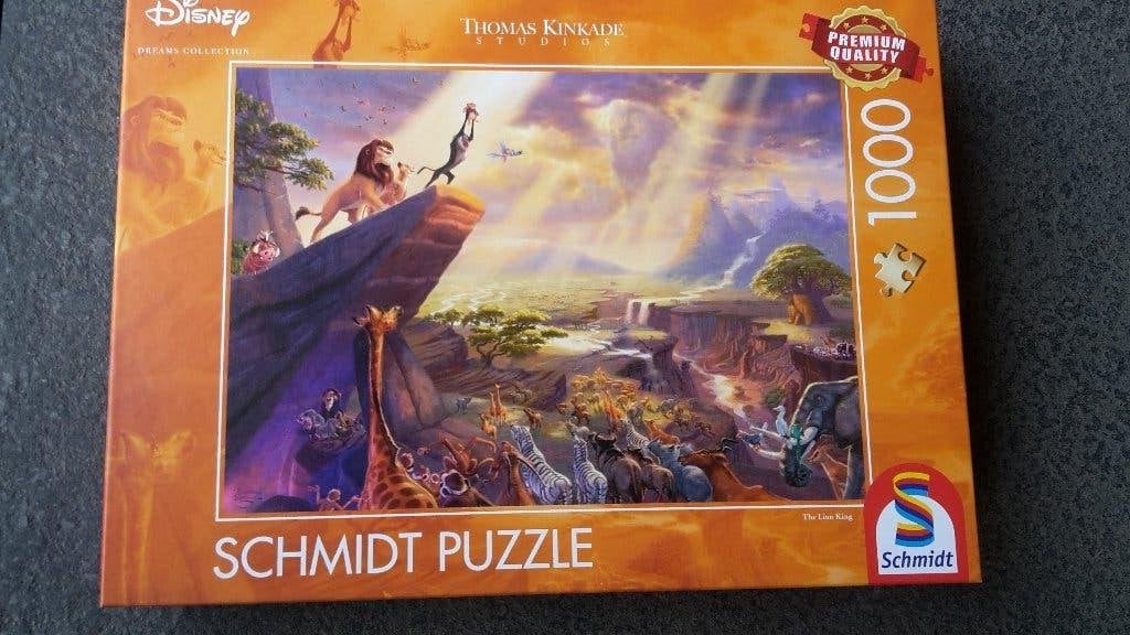 Thomas Kinkade Walt Disney The Lion King puzzel nieuw, Ophalen of Verzenden, 500 t/m 1500 stukjes, Nieuw, Legpuzzel
