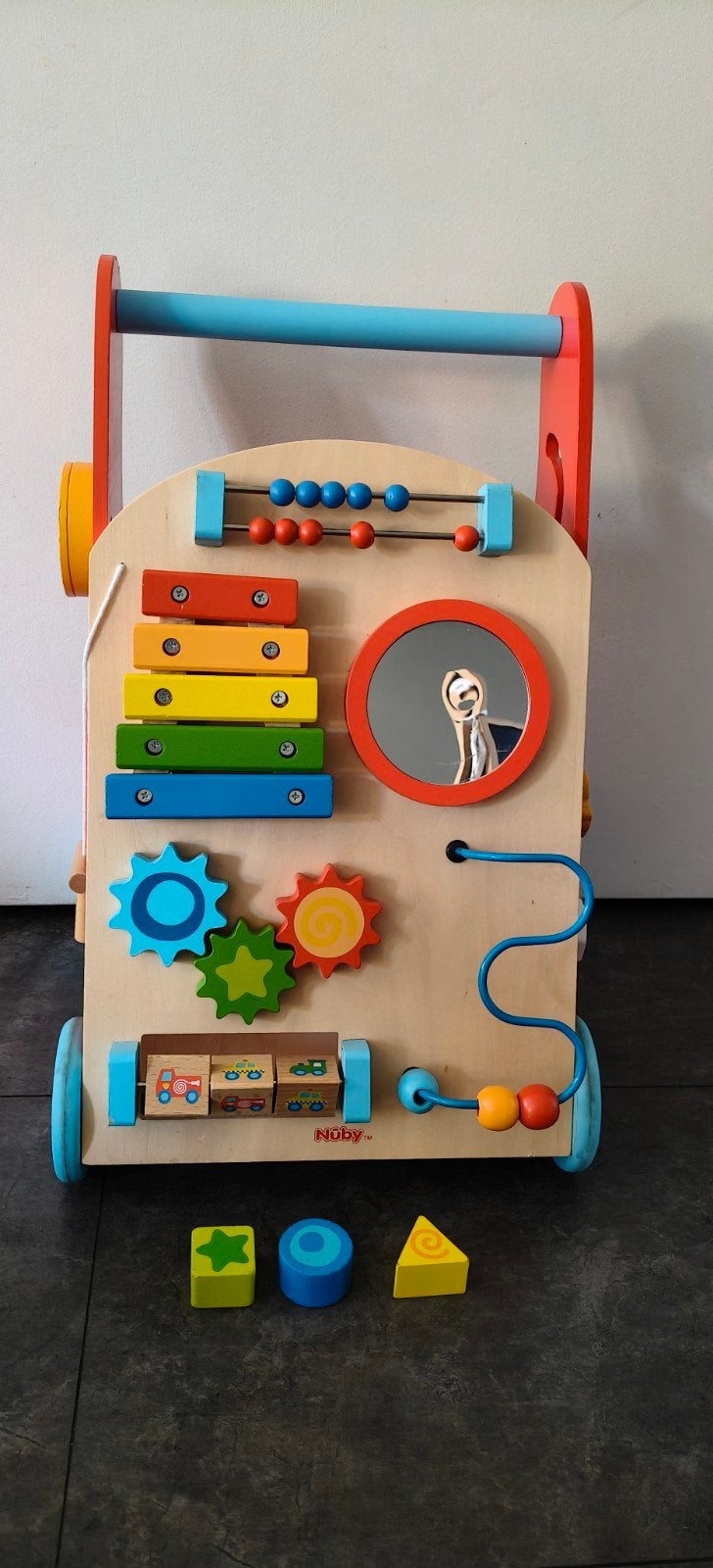Nuby houten loopwagen compleet, Kinderen en Baby's, Speelgoed | Houten speelgoed, Ophalen of Verzenden, Zo goed als nieuw, Duw- of Trekspeelgoed