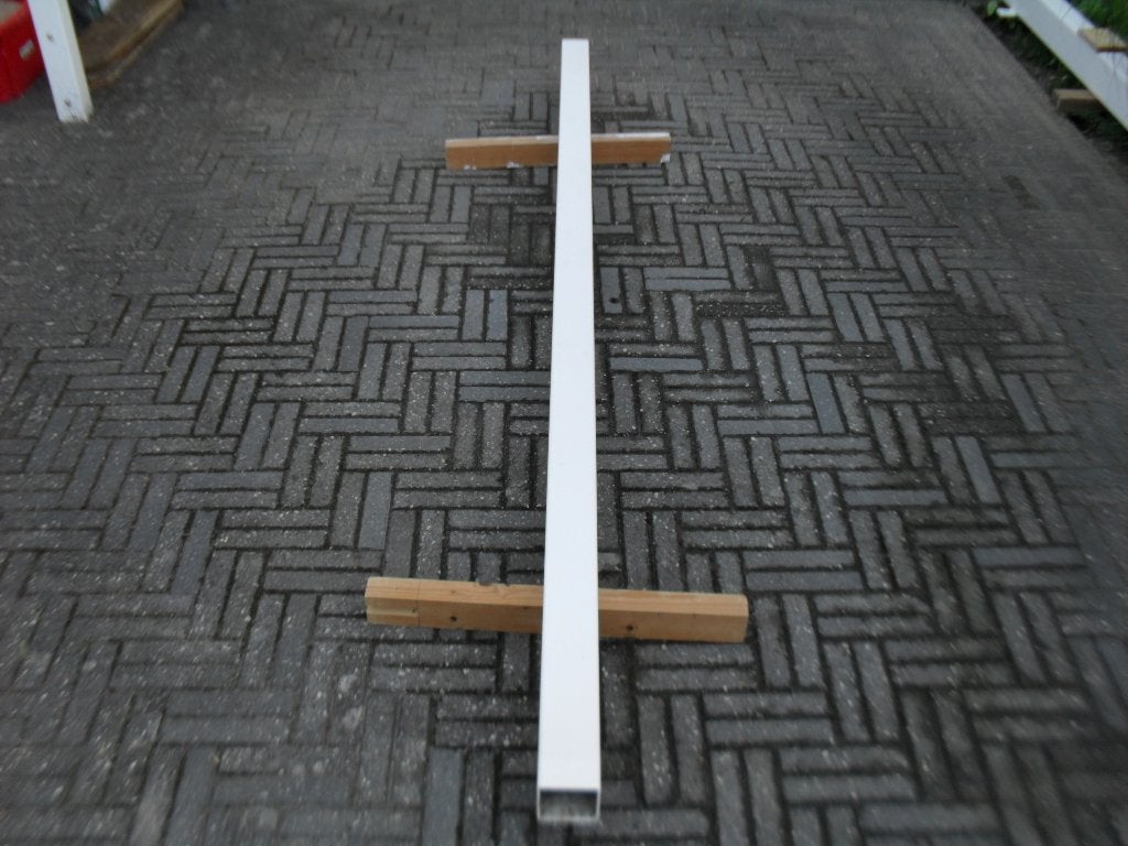 Stalen koker 80 x 80 252cm lang 3mm dik RAL9010, Doe-het-zelf en Verbouw, Metalen, Ophalen, Zo goed als nieuw, IJzer