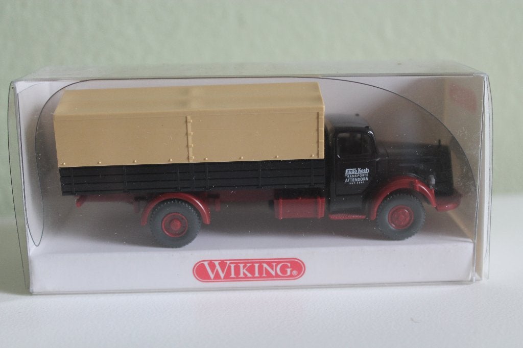 Wiking Mercedes L 6600 vrachtwagen met huif, Ophalen of Verzenden, Zo goed als nieuw, Bus of Vrachtwagen, Wiking