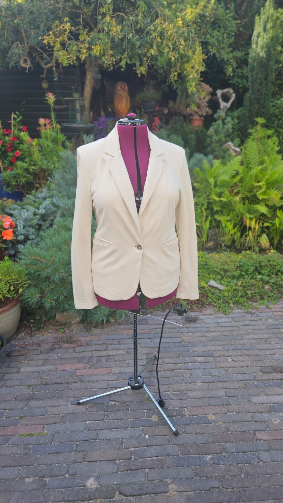 Jane Lushka Blazer Maat 42, Beige, Maat 42/44 (L), Ophalen of Verzenden, Zo goed als nieuw