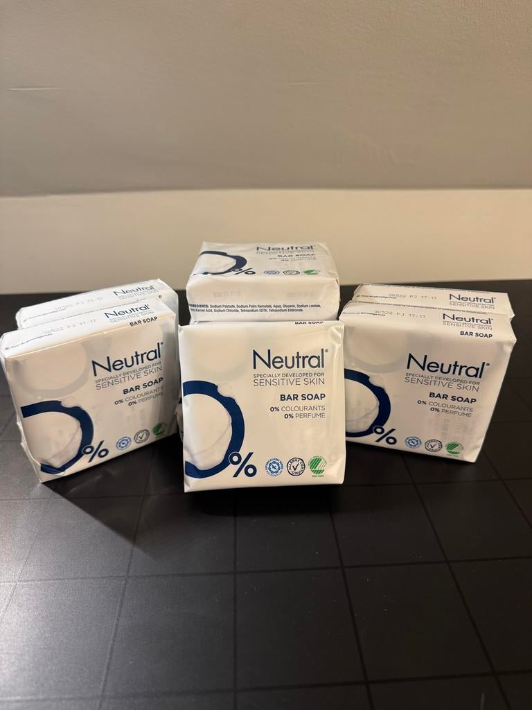 18x Neutral Bar Soap - 50g per stuk - Ongeparfumeerd, Ophalen of Verzenden, Nieuw, Bad & Douche