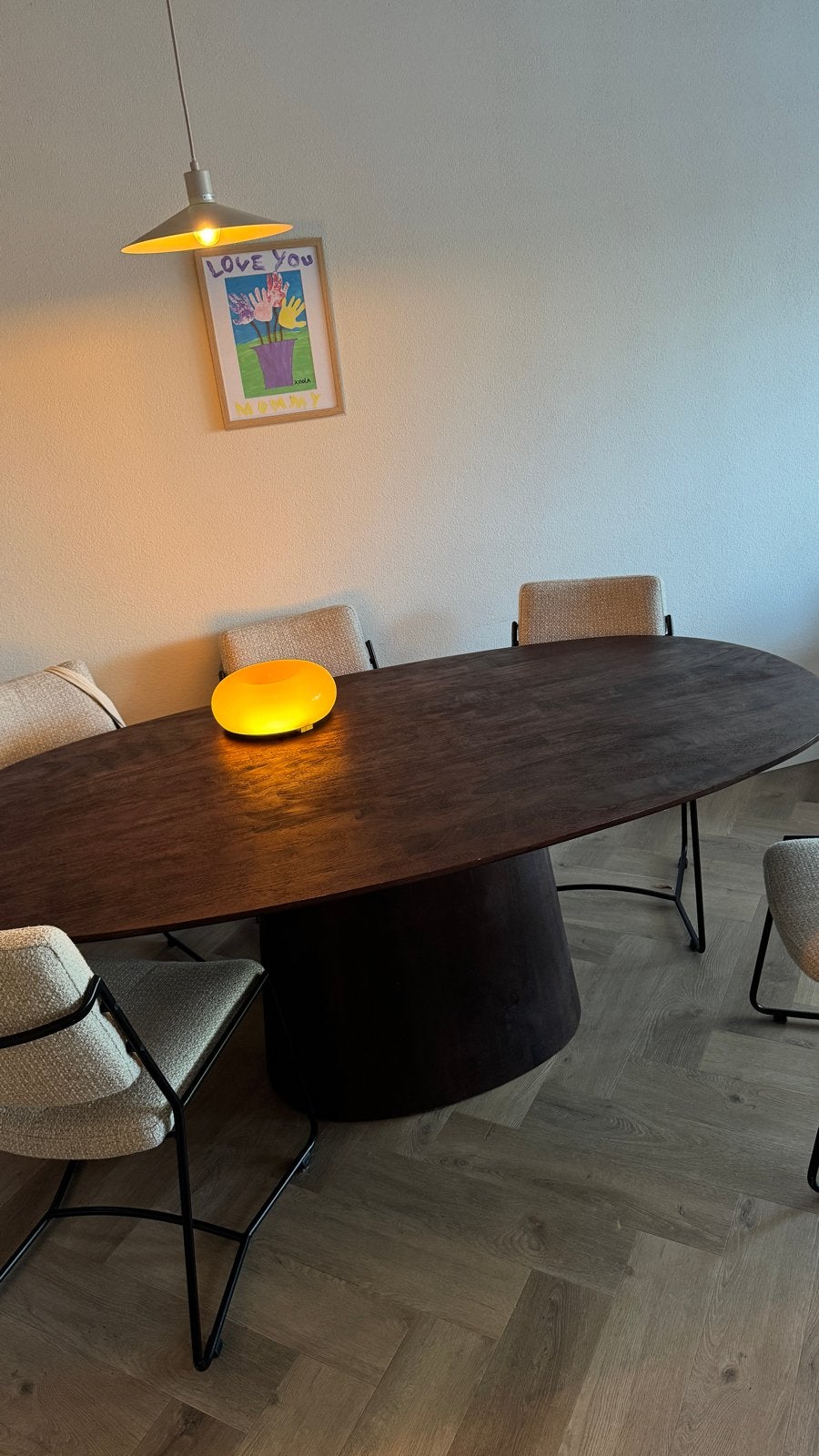 Eettafel ovaal mangohout zitmaxx Aron zeer goede staat, Ophalen, 100 tot 150 cm, Zo goed als nieuw, 150 tot 200 cm