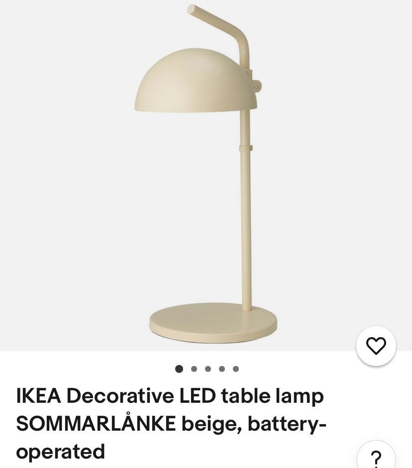 2 ikea lampen Sommerlanke vergrijsd geel, Nieuw, Geel, IKEA, Metaal