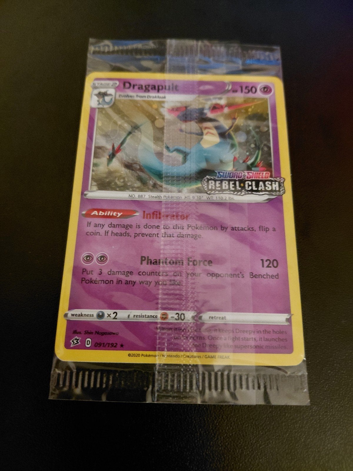 Dragapult Promo Kaart - Pokémon Sword & Shield Rebel Clash, Hobby en Vrije tijd, Verzamelkaartspellen | Pokémon, Ophalen, Nieuw