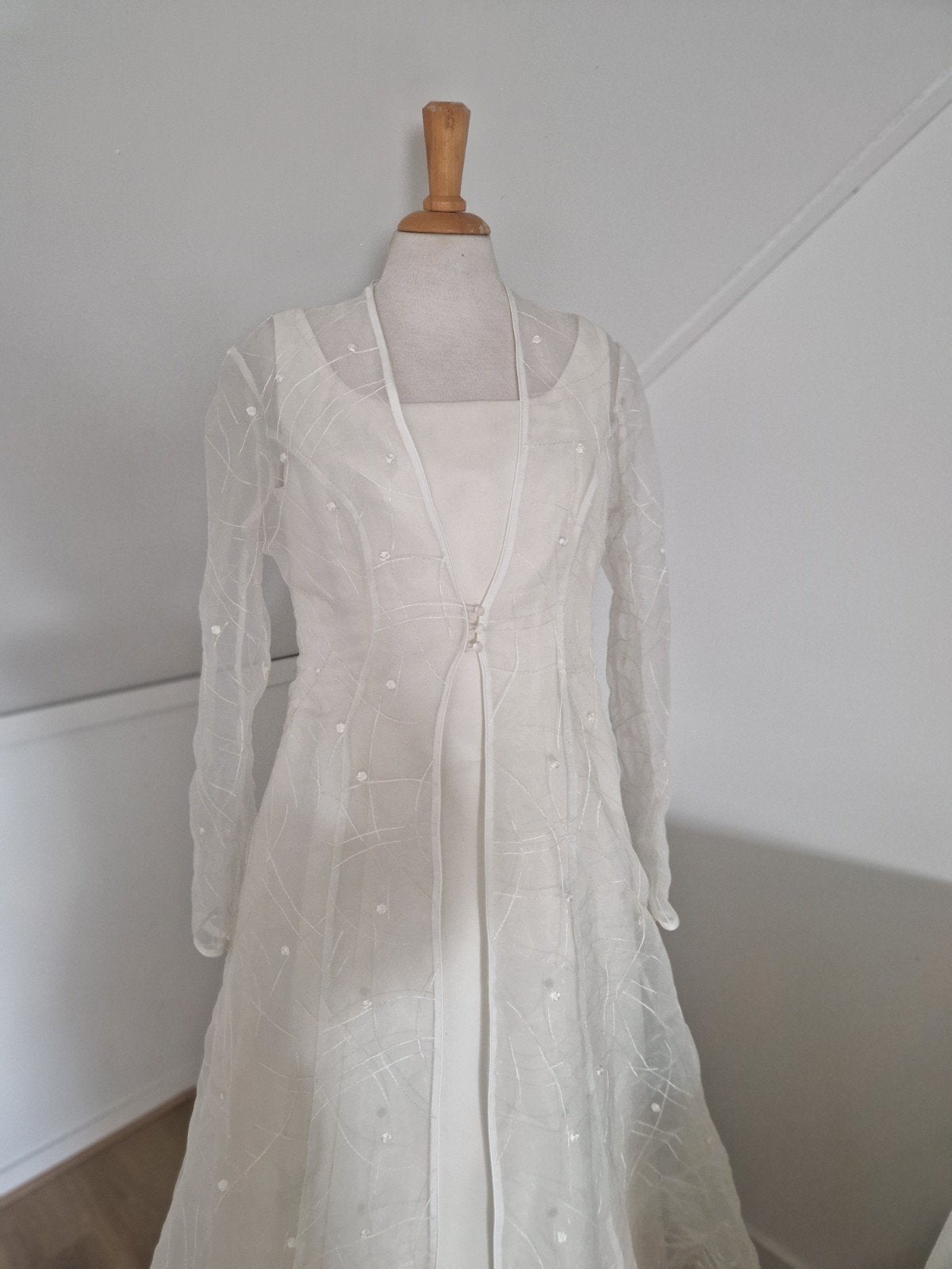 Elegante vintage Trouwjurk met Bolero en Schoenen - Maat 40, Trouwjurk, Creation Tolle, Wit, Ophalen of Verzenden