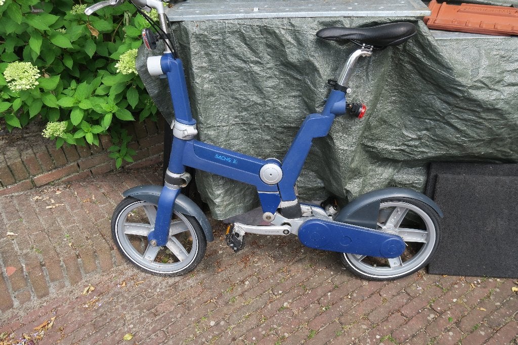 Unieke Sachs design vouwfiets, Gebruikt, 14 tot 16 inch, Versnellingen, Totaal opvouwbaar