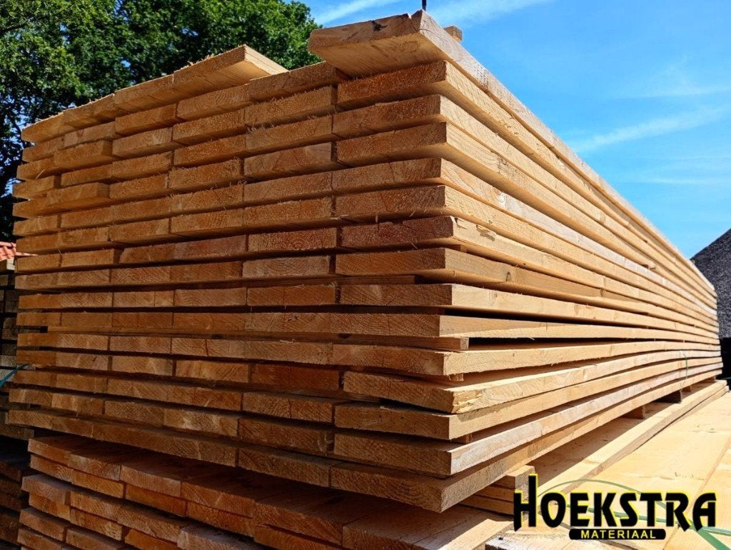 Steigerplank | Steigerhout | 32x200 | 5mtr | €2,50 per meter, Doe-het-zelf en Verbouw, Hout en Planken, Ophalen, 25 tot 50 mm