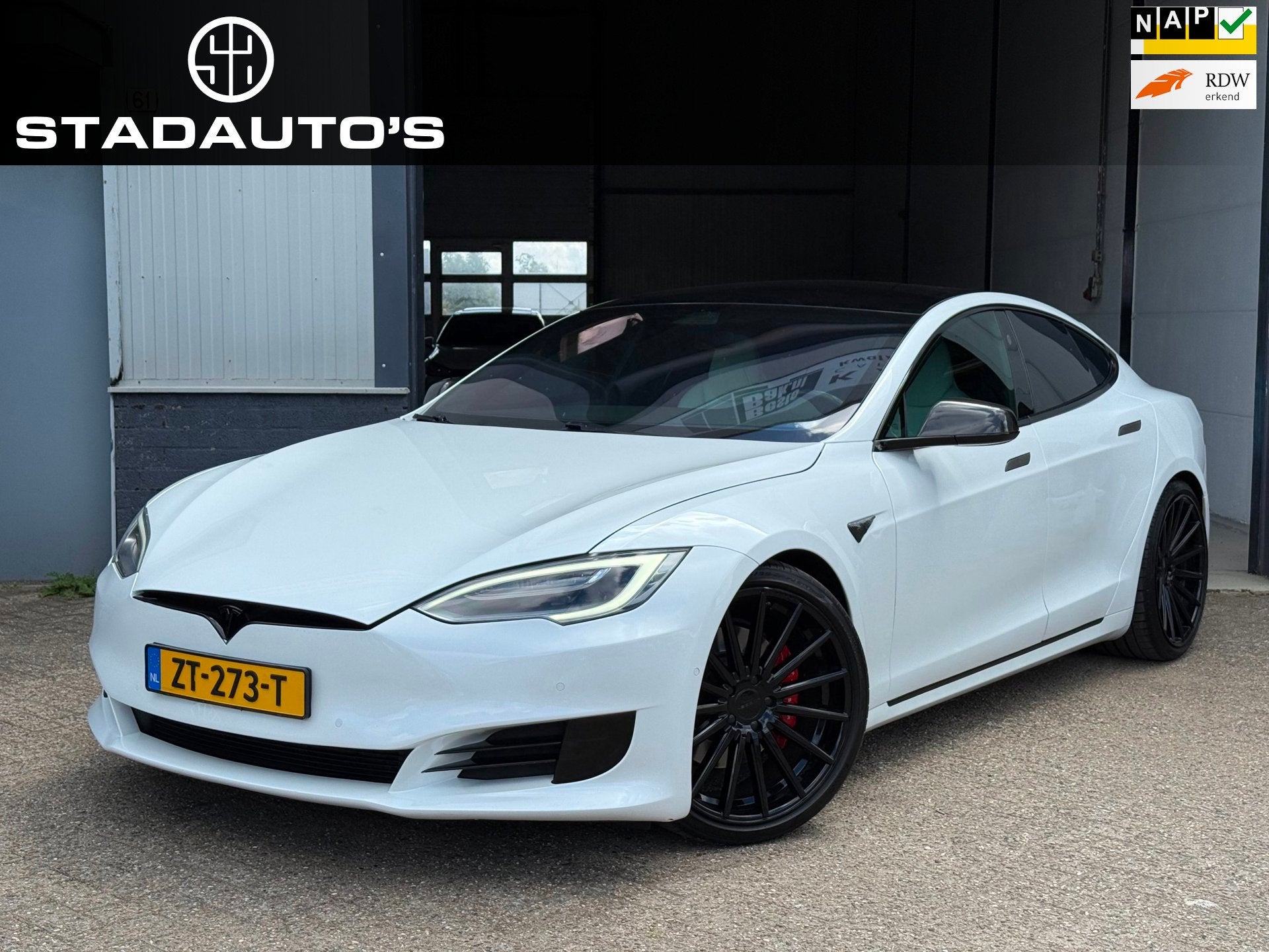 Tesla Model S Performance Ludicrous Full Self Driving 825PK, Auto's, Tesla, Automaat, 110 €/maand, Model S, Wit