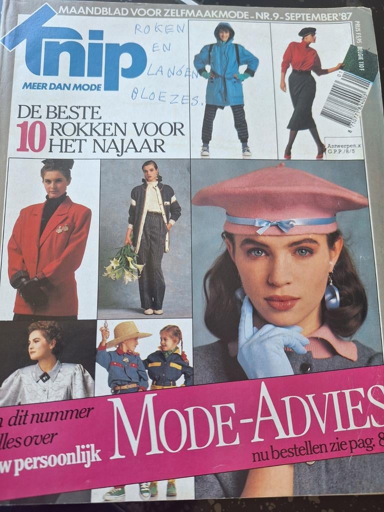 Knipmode september nr. 9 / 1987, Verzenden, Zo goed als nieuw, Vrouw, Knipmode
