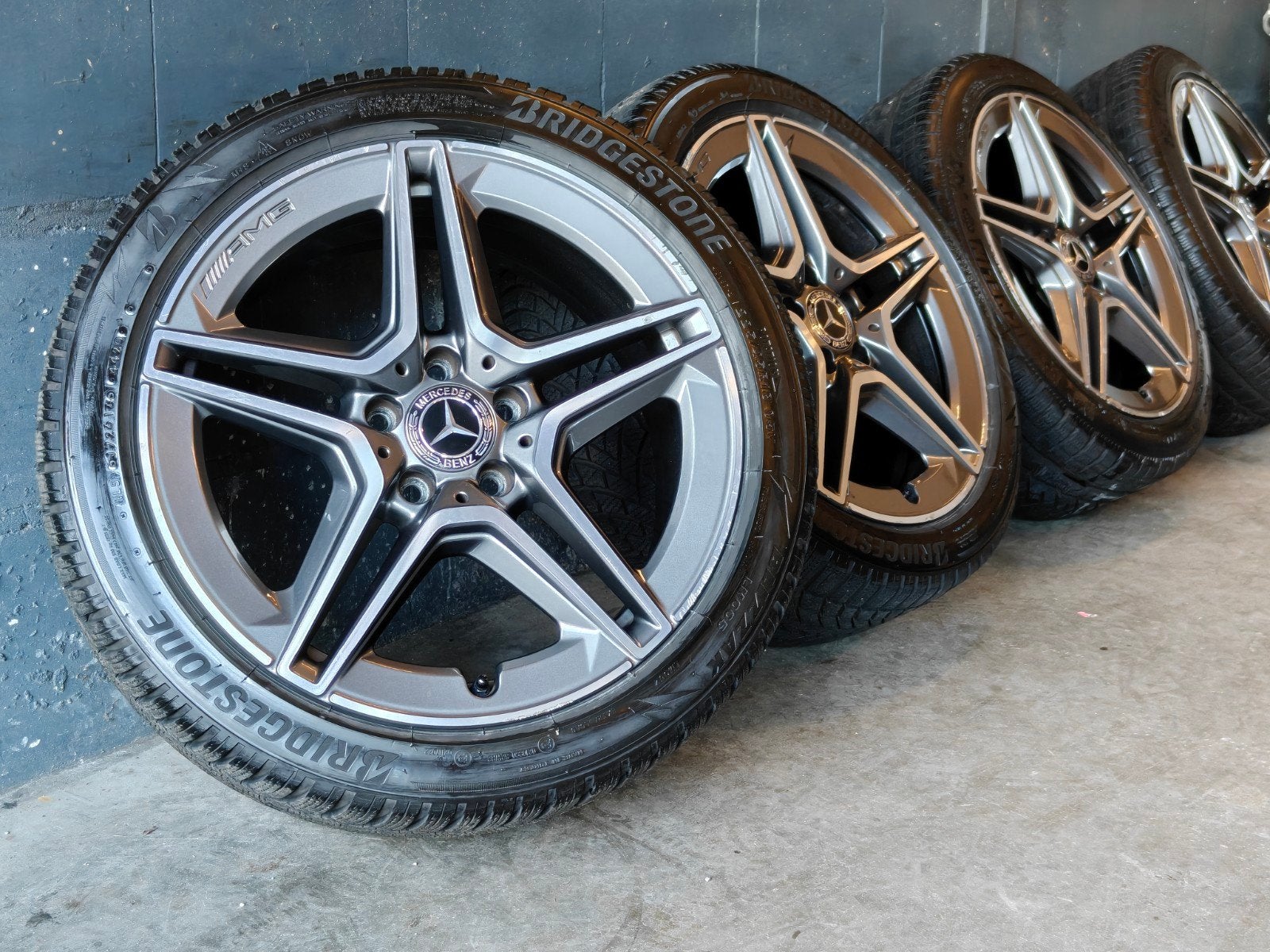 18" Originele Mercedes A B Klasse Winterset W177 W277 TPMS, Gebruikt, 3439LD, Banden en Velgen, Mercedes-Benz