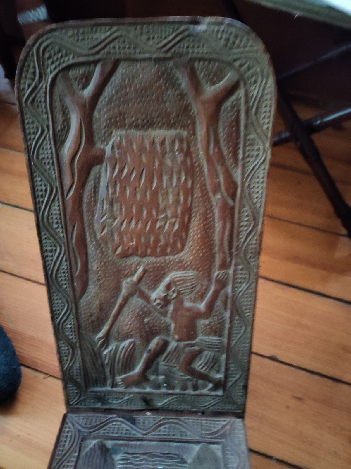 Antieke Afrikaanse stoel, Ophalen of Verzenden