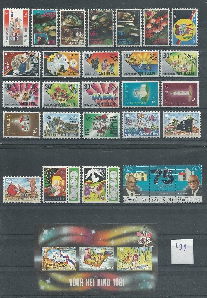 Nederlandse Antillen 1991, Complete jaargang, Postfris., Postzegels en Munten, Verzenden, Postfris