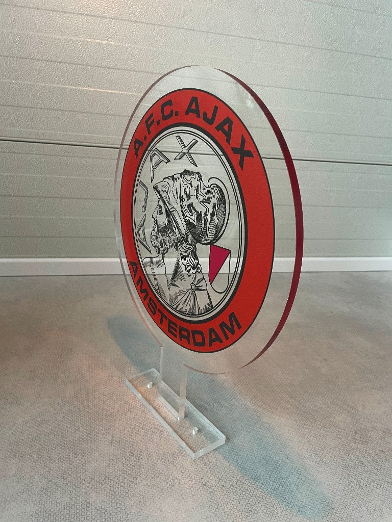 Reclamezuil Ajax logo classic, plexiglas, 35x45cm, 10 mm dik, Ophalen of Verzenden, Nieuw, Overige typen
