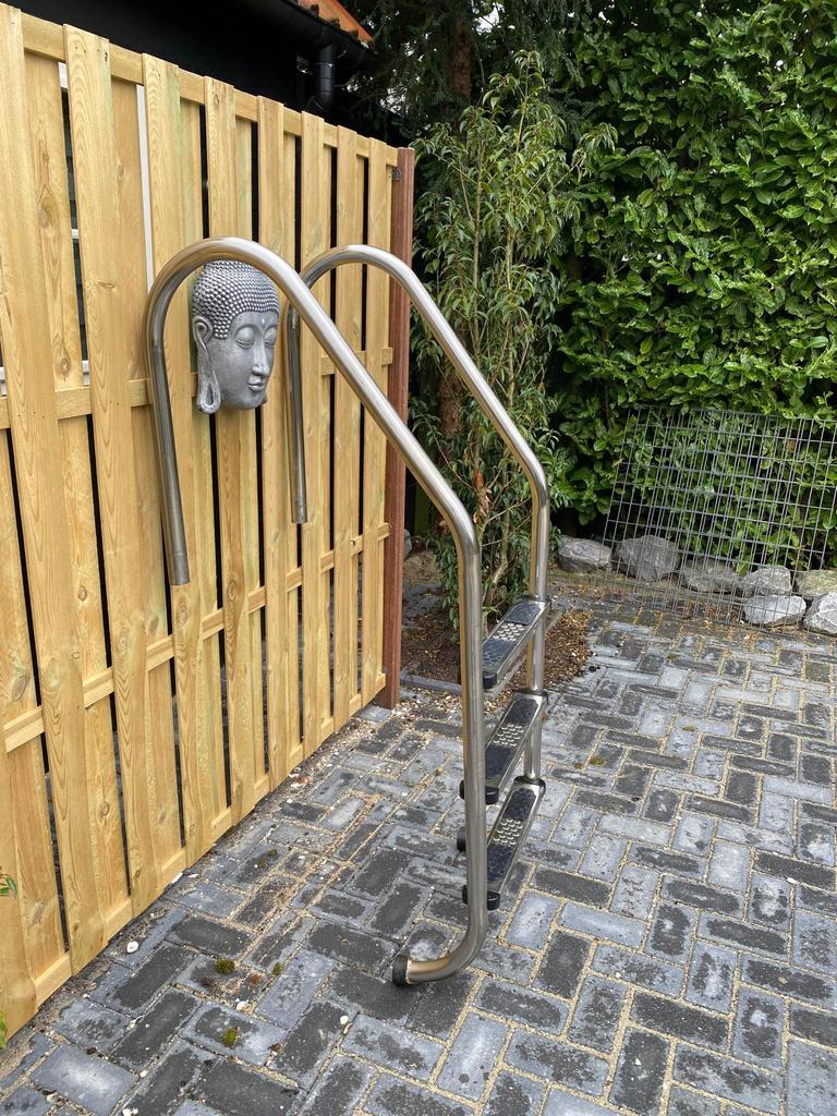 Zwembad trap RVS 3 tredes, Tuin en Terras, Ophalen