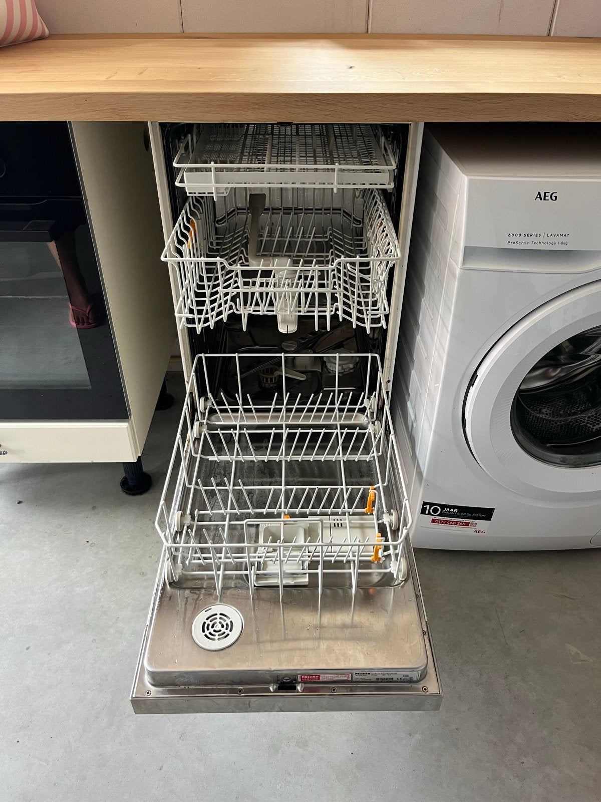 Miele Ecosensor vaatwasser - Inbouw - 45 cm breed., Witgoed en Apparatuur, Vaatwasmachines, Ophalen, Miele, Gebruikt, Eco programma