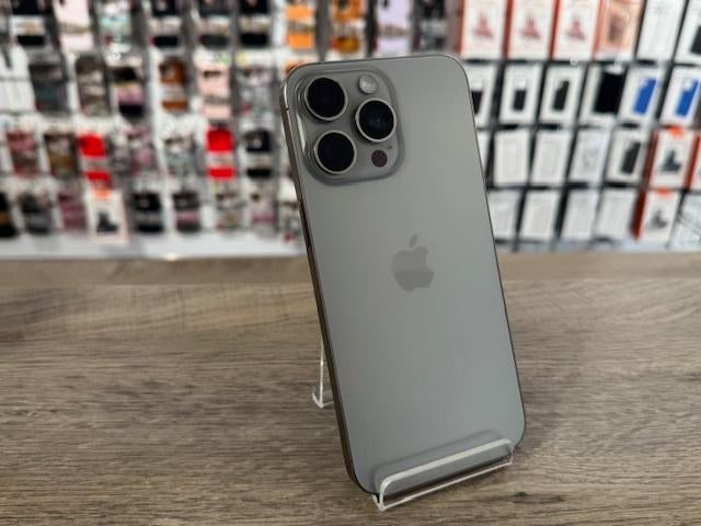 iPhone 15 Pro 128GB Naturel - Garantie & Nieuwstaat!, Apple, Zwart, Zo goed als nieuw, Zonder simlock