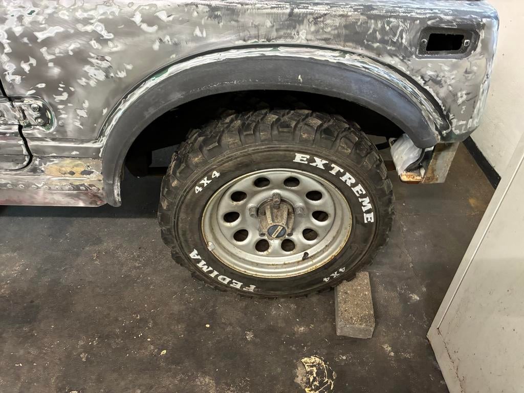 Terreinbanden op velg Suzuki SJLJ/Samurai, Ophalen, Gebruikt, 15 inch, Banden en Velgen