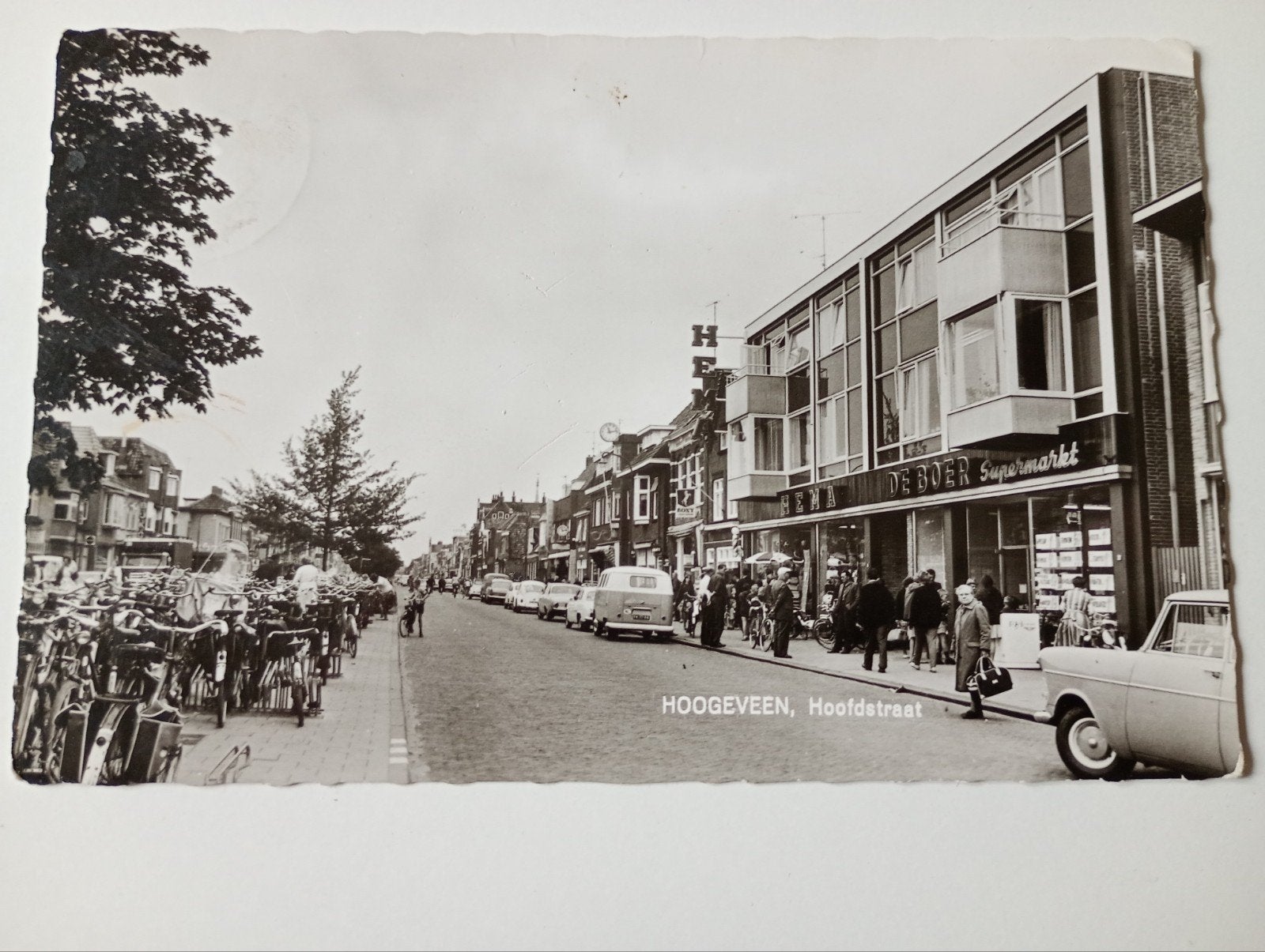 Hoogeveen Hoofdstraat 1965, Ophalen of Verzenden, 1960 tot 1980, Gelopen, Drenthe