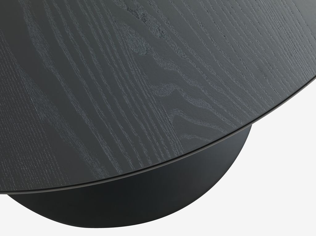Eettafel JYSK 100 cm - Zwart, Ophalen, Gebruikt, 50 tot 100 cm, Rond