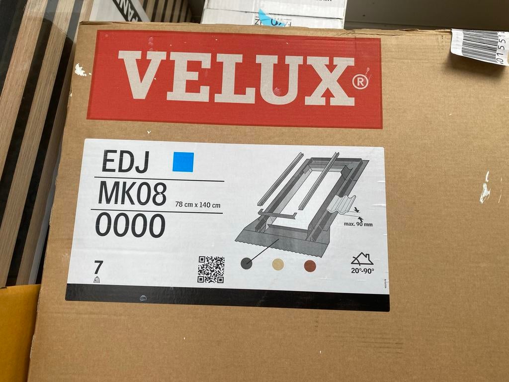 Velux gootstukken Dakraam MK08 78x140 cm - Nieuw in doos, 80 tot 120 cm, 120 tot 160 cm, Nieuw, Ophalen of Verzenden