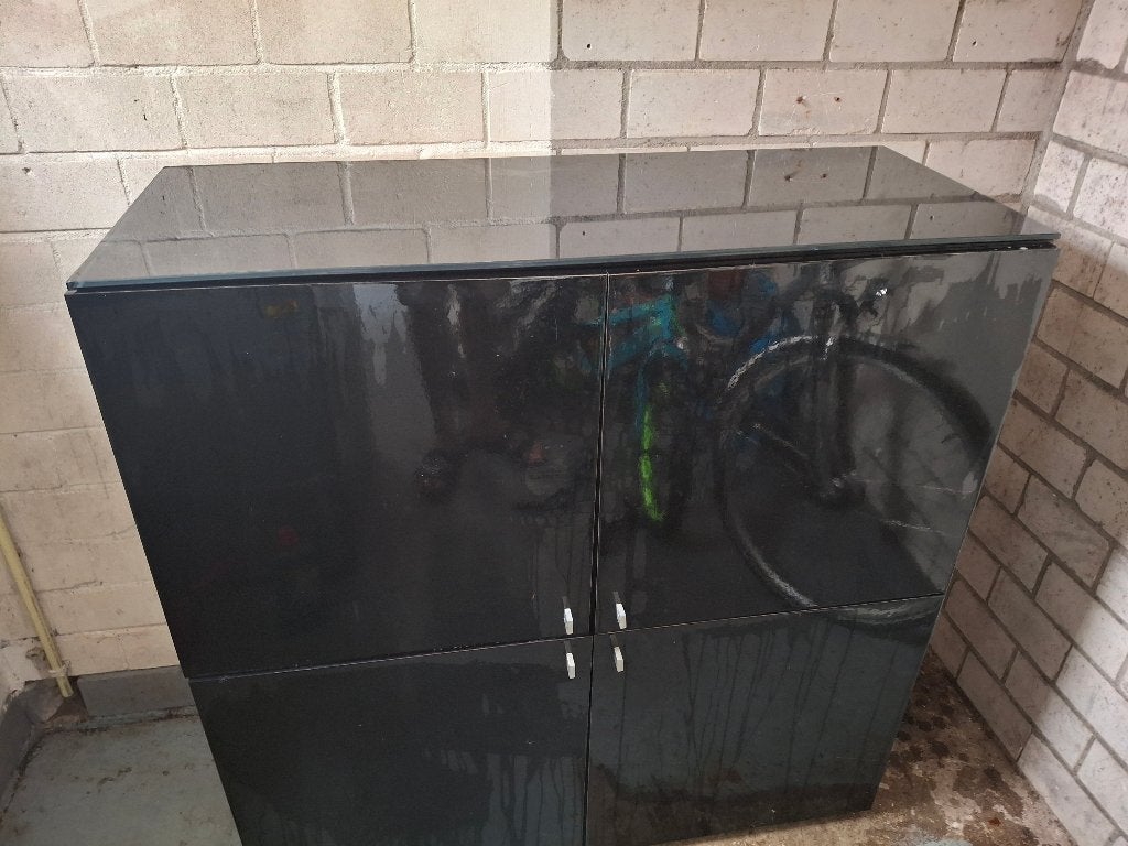kast met glasplaat, Met deur(en), 100 tot 150 cm, 100 tot 150 cm, Ophalen of Verzenden