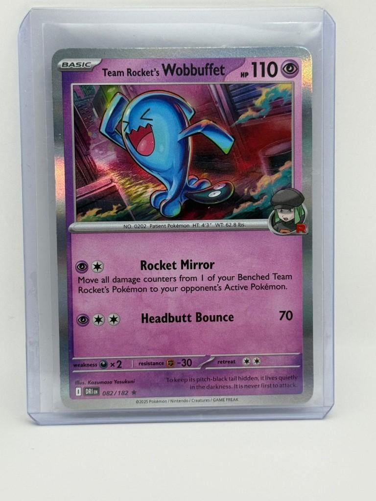 Team Rocket's Wobbuffet #82 Pokemon Destined Rivals, Verzenden, Nieuw, Losse kaart, Foil