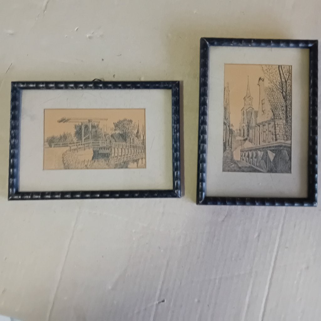 2 ANTIEKE SCHILDERIJTJES, Verzenden
