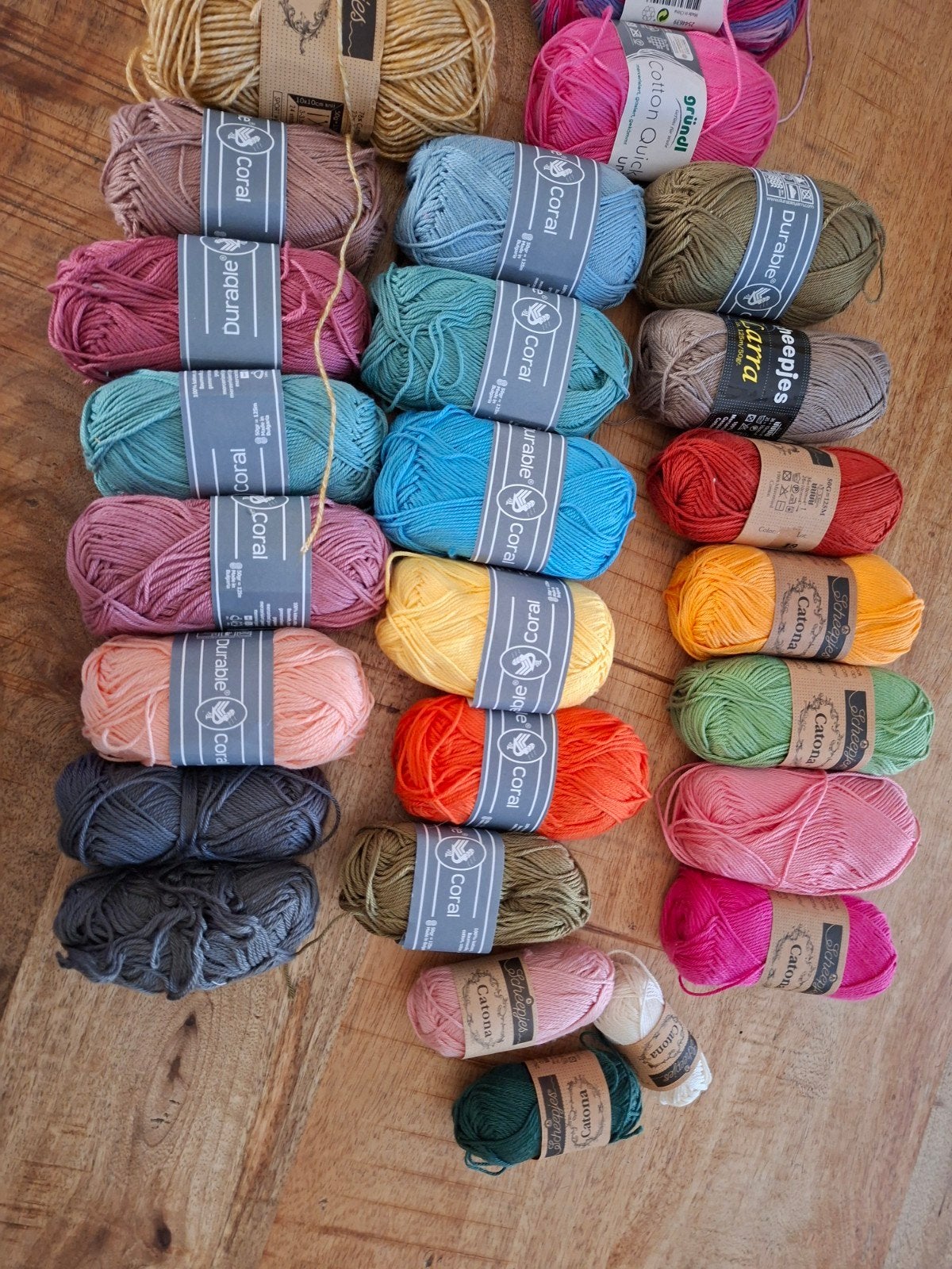 Groot pakket diverse garen: Durable Coral, Scheepjes, Catona, Ophalen of Verzenden, Nieuw, Garen of Naald(en)