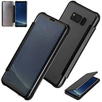 Clear View Cover Set voor Samsung Galaxy Note 8 _ Zwart, Verzenden, Nieuw, Hoesje of Tasje