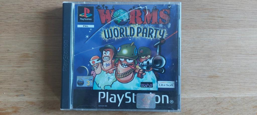 Worms World Party - PlayStation 1 (PS1), Gebruikt, Eén computer, Ophalen of Verzenden, 3 spelers of meer