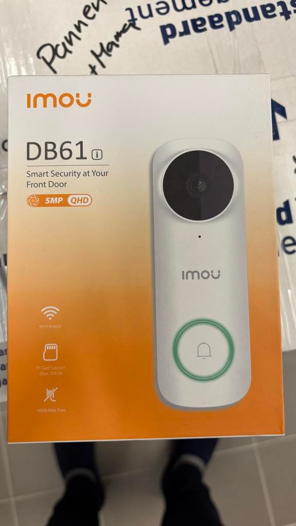 Imou DB61 Slimme Deurbel Camera - NIEUW - 5MP QHD, Draadloos, Ophalen of Verzenden, Bewegingsdetectiesensor, Nieuw, Bedraad