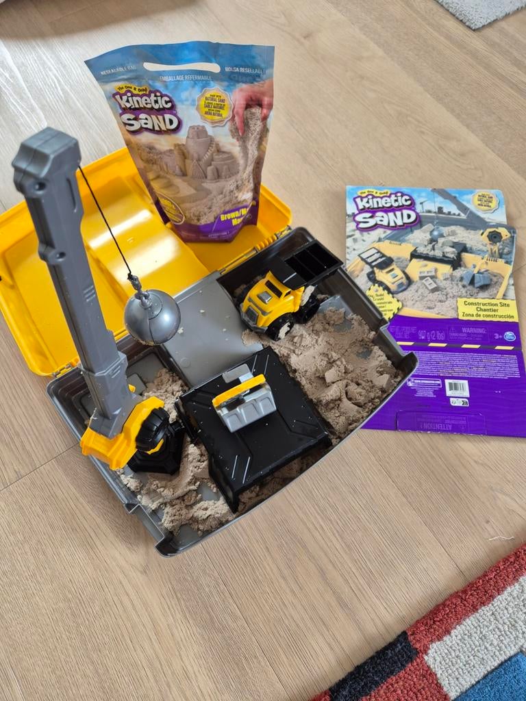 Kinetic Sand Bouwplaats Speelset met Zand en Voertuigen, Kinderen en Baby's, Speelgoed | Educatief en Creatief, Ophalen of Verzenden
