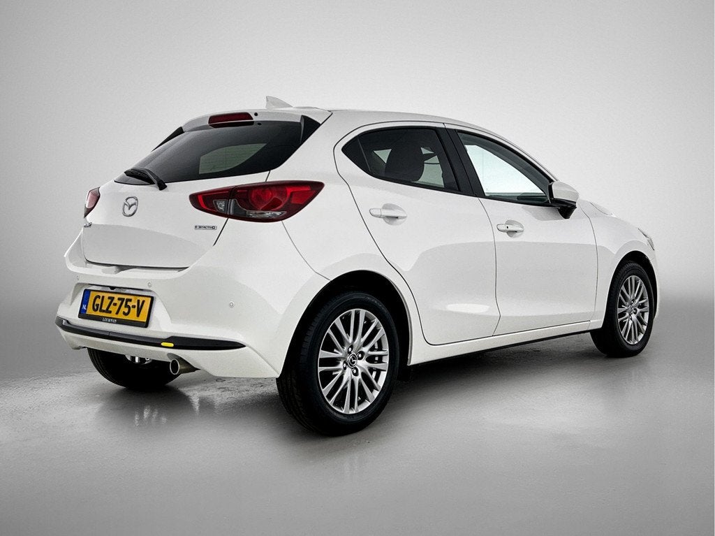 Mazda 2 1.5 e-SkyActiv-G 90 Exclusive-Line | Stuur-/Stoelver, Auto's, Mazda, 12 maanden, Stof, Zwart, 4 cilinders